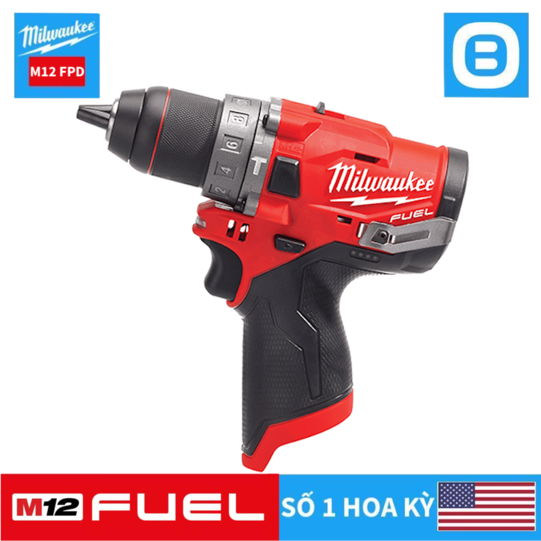 Milwaukee, Combo 3 - Bùng nổ deal to thỏa sức mua sắm, 1 Máy khoan động lực M12 FPD-0, 1 Máy cắt M12 FCOT-0X, 1 Pin M12B4, 1 Pin M12B6, 1 Sạc C12C, 1 Lưỡi cắt kim loại, 19601041