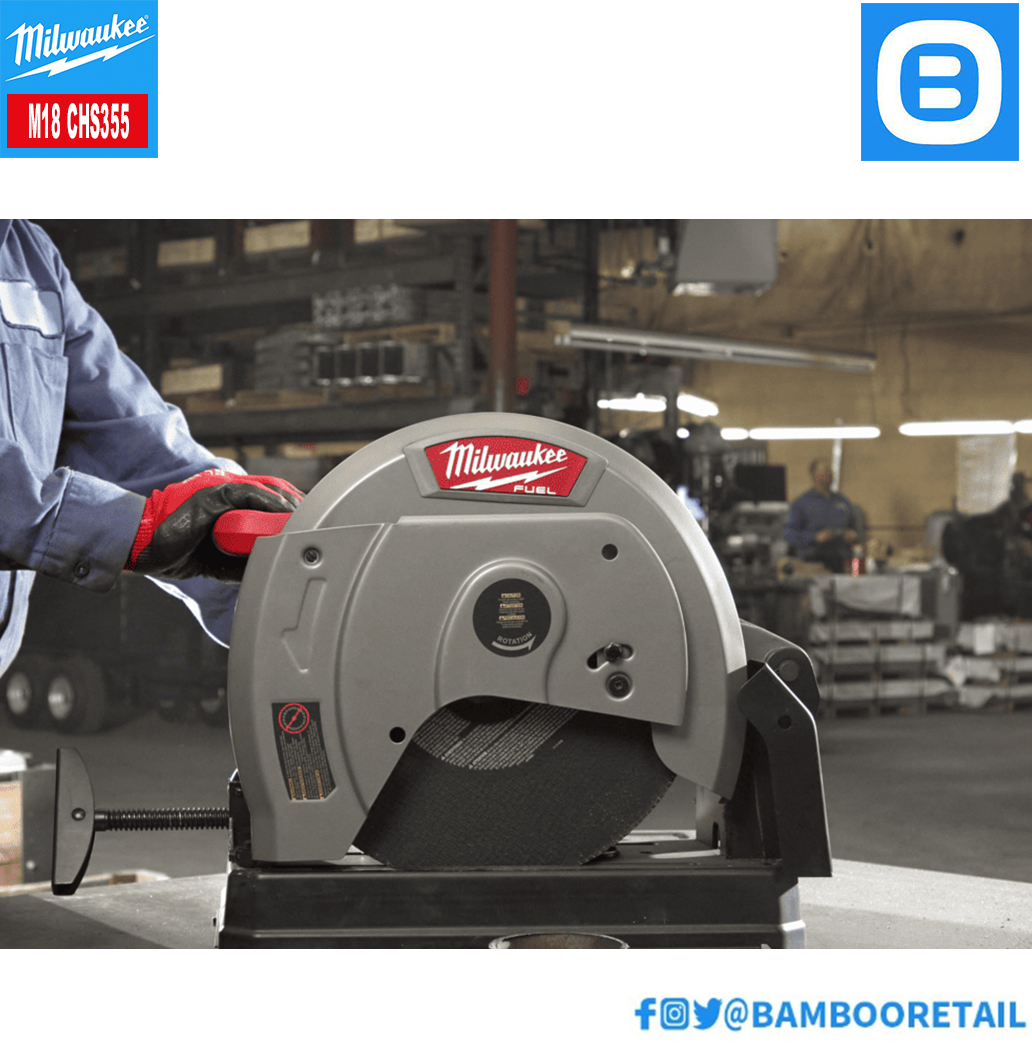 Milwaukee M18 CHS355, Máy cắt sắt, 18V, Tốc độ không tải 4,000 (v/p), Màu đỏ đen