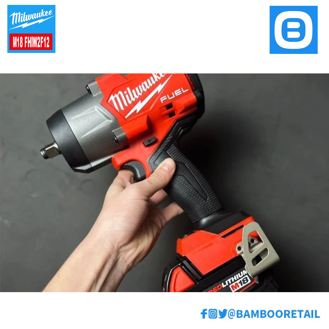 Milwaukee M18 FHIW2F12, Máy siết bu lông, 18V, Tốc độ không tải 0-700/ 1,300/ 2,000 (v/p), Màu đỏ đen