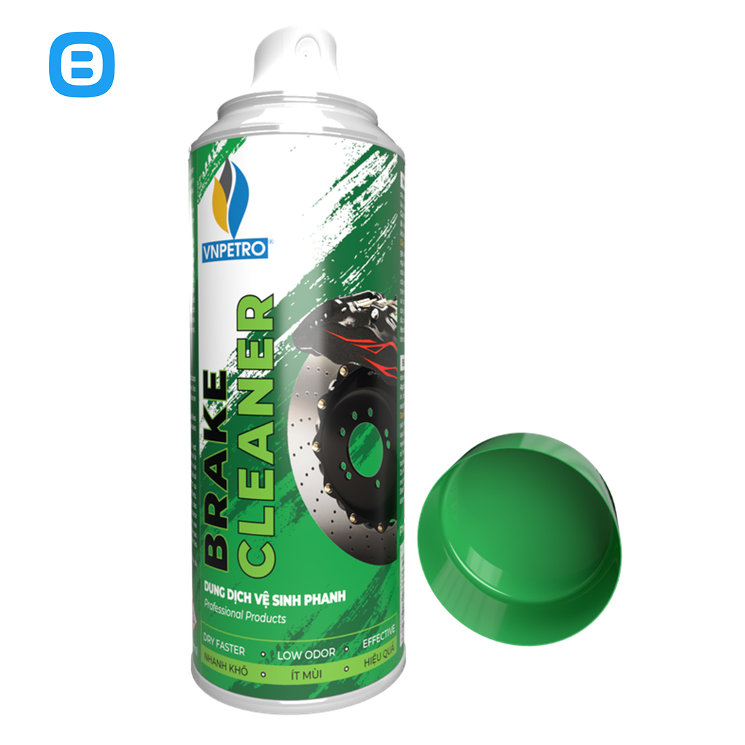 VNPetrol PNB301, Brake Cleaner, Dung dịch vệ sinh phanh, 450ml - Chai