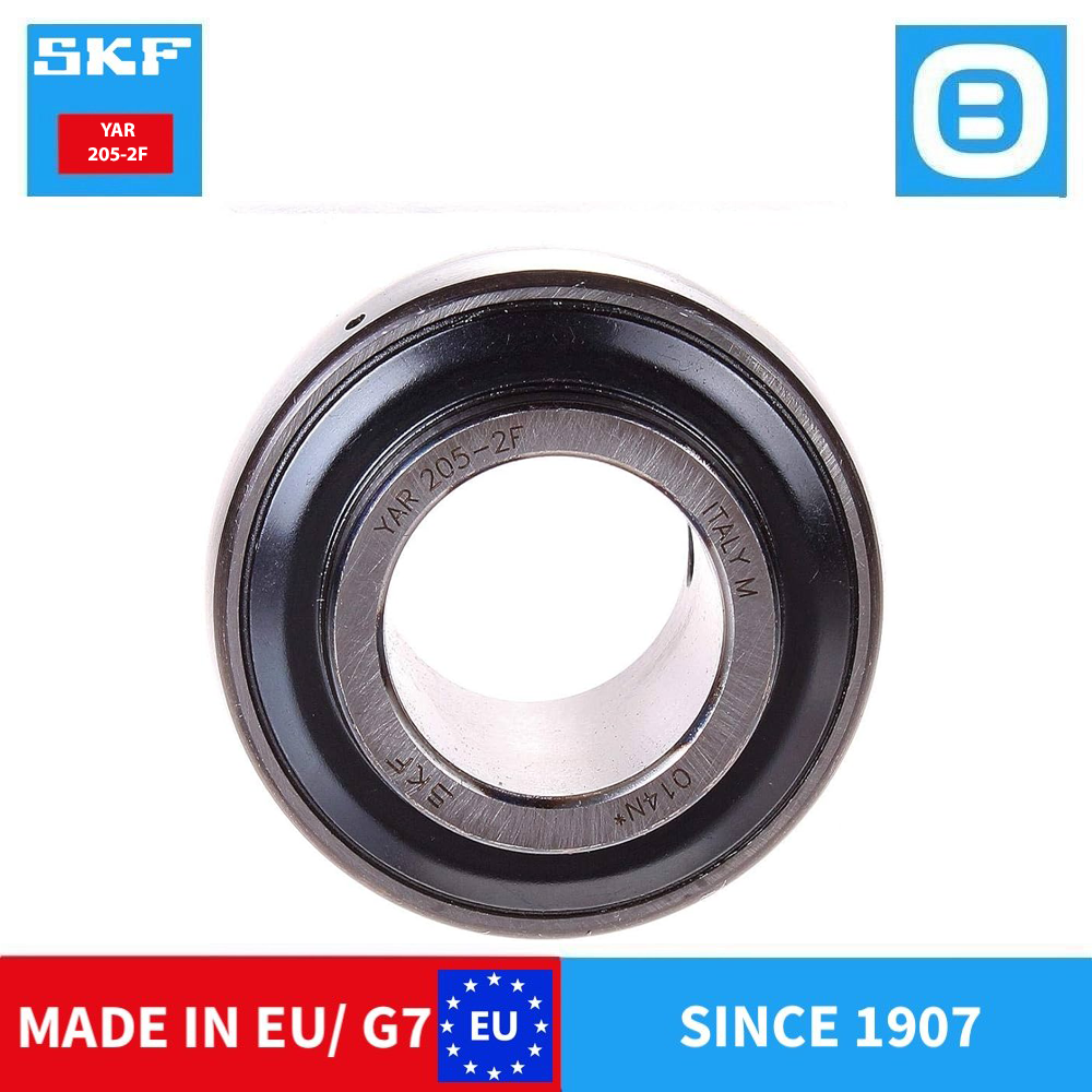 SKF YAR 205-2F Insert bearing with set screw locking and extended inner ring, Cụm vòng bi, d25xD52xB34.1 mm, Xuất sứ EU/G7
