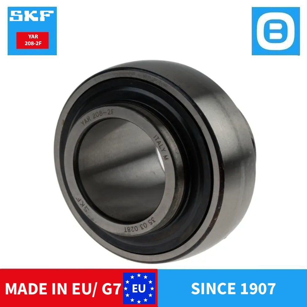 SKF YAR 208-2F Insert bearing with set screw locking and extended inner ring, Cụm vòng bi, d40xD80xB49.2 mm, Xuất sứ EU/G7