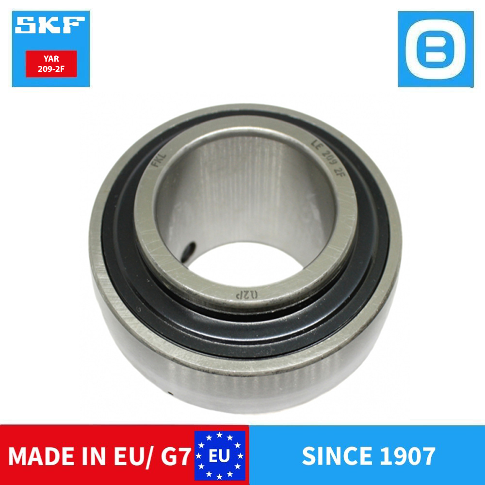 SKF YAR 209-2F Insert bearing with set screw locking and extended inner ring, Cụm vòng bi, d45xD85xB49.2 mm, Xuất sứ EU/G7