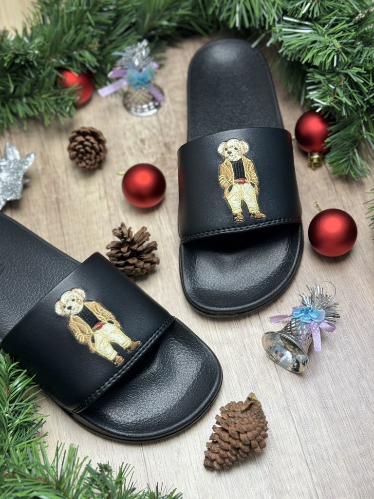 Dép Polo Bear Slide - Full Black