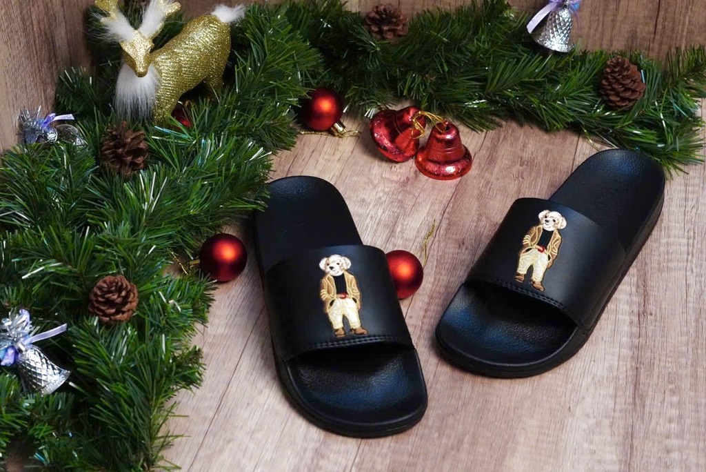 Dép Polo Bear Slide - Full Black