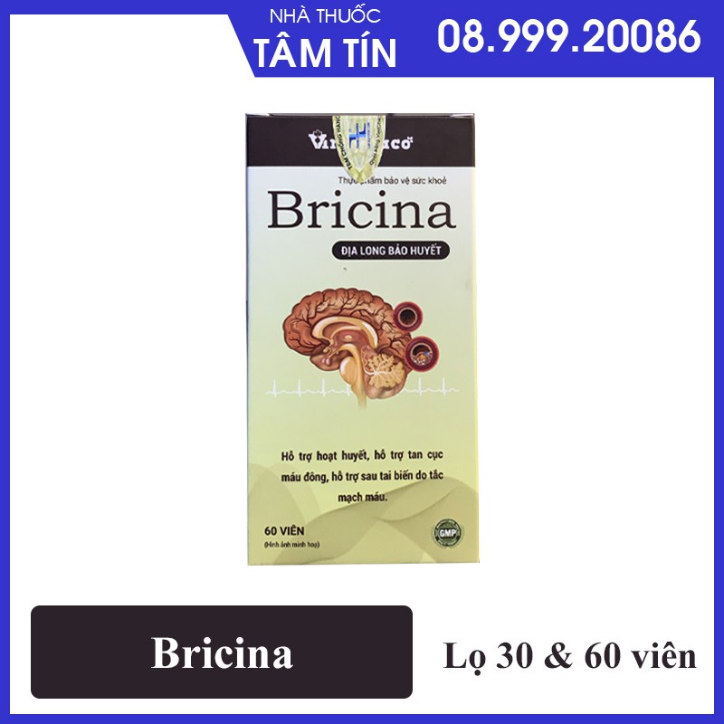 Bricina- Địa Long Bảo Huyết Nhà thuốc Tâm Tín