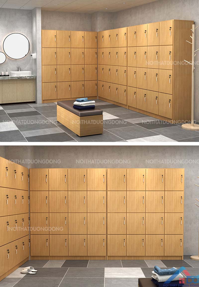 Tủ locker gỗ 16 ngăn đẹp - LKG 20