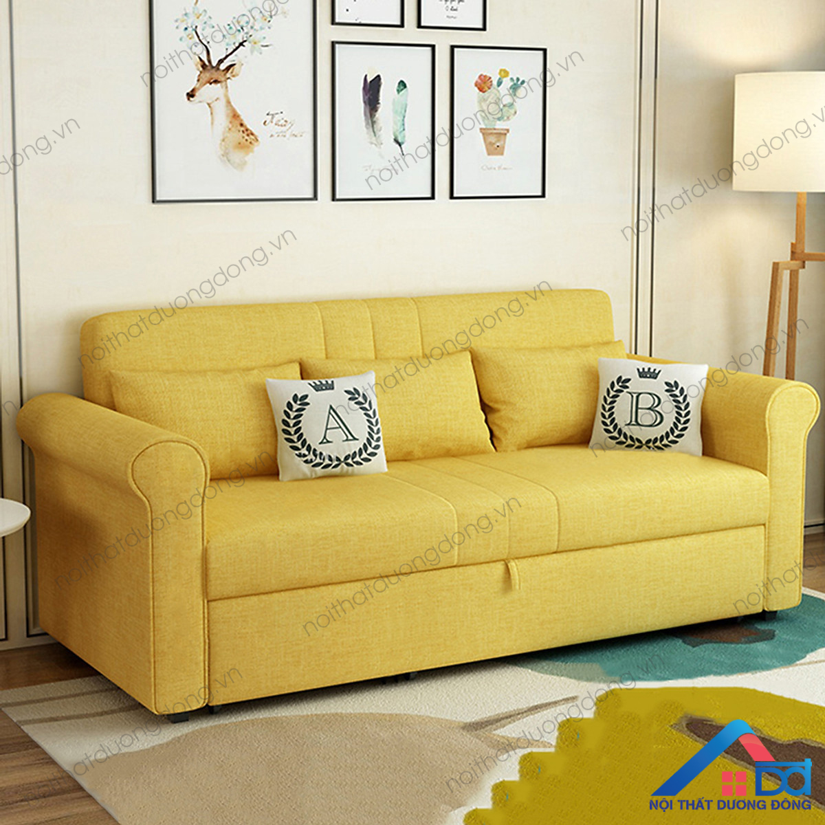 Sofa giường thông minh tay vát - SF 57 Nội thất Dương Đông