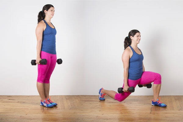 Bài tập Alternating Dumbbell Lunges