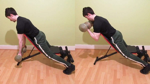 Bài tập cùng với tạ tay Dumbbell Spider Curl