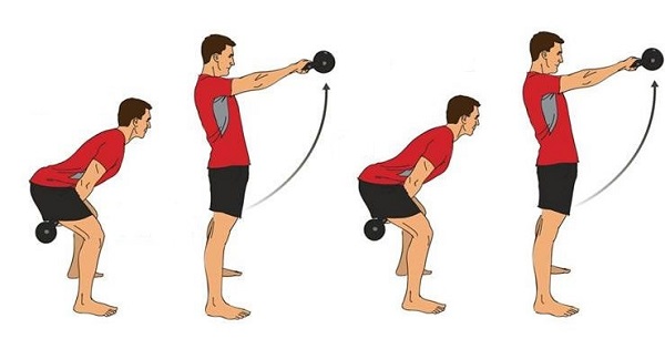 Bài tập Two Arm Kettlebell Swing
