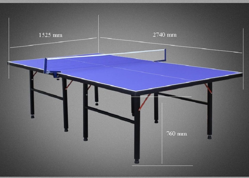 Kích thước của bàn bóng bàn nhập khẩu DA-002 chân cố định