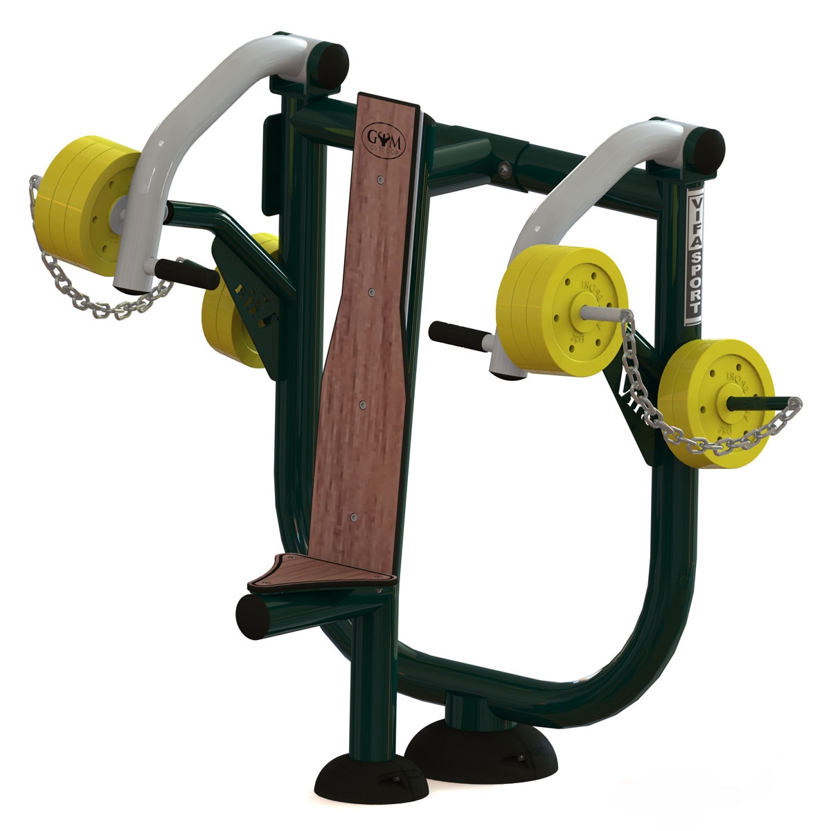 Đẩy tay gym công viên vifa-711115 là một trong những dụng cụ thể thao ngoài trời thiết yếu, rất phổ biến tại các khu công cộng