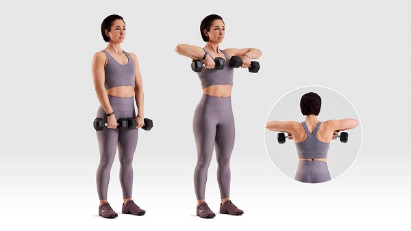 Bài tập tạ dành cho nữ Dumbbell Upright Rows