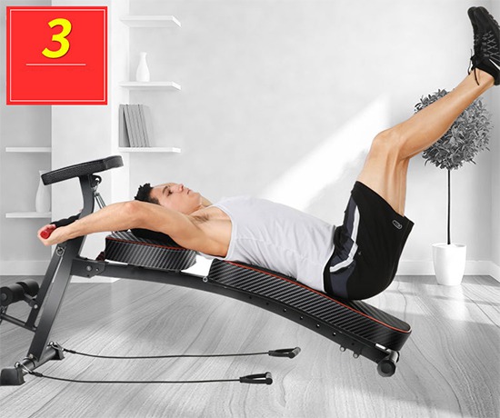 Bài tập gập bụng ngược với ghế tập Gym KK-021D