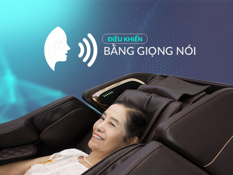  Ghế massage OKASA  PRO S1 được điều khiển bởi chế độ giọng nói thông minh