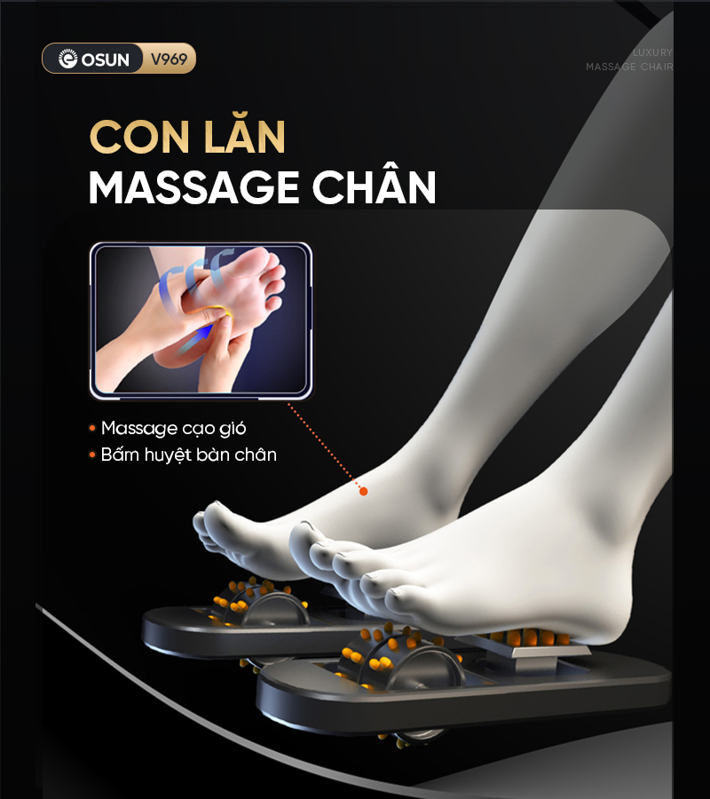 Con lăn massage chân hiện đại