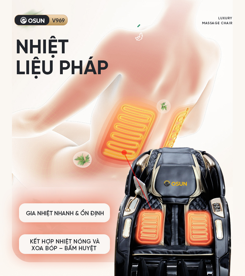 Nhiệt liệu pháp từ ghế OSUN V-969 tinh tế