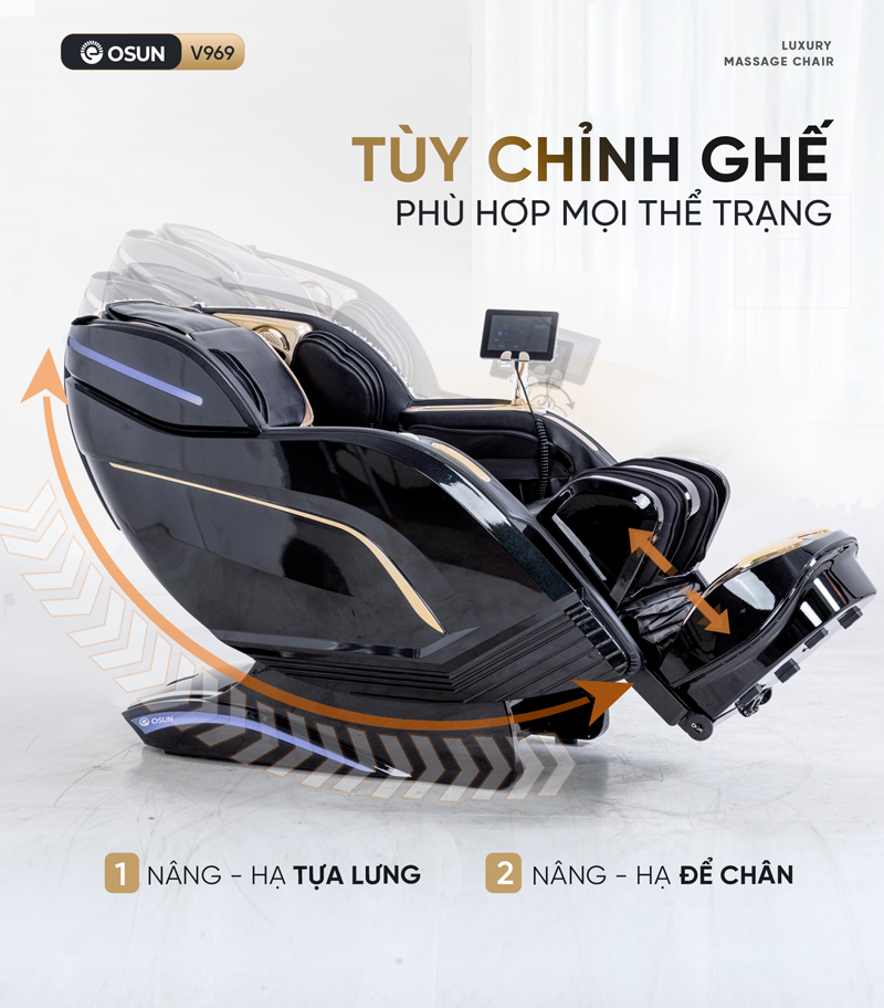 Tùy chỉnh ghế phù hợp với mọi thể trạng của người dùng