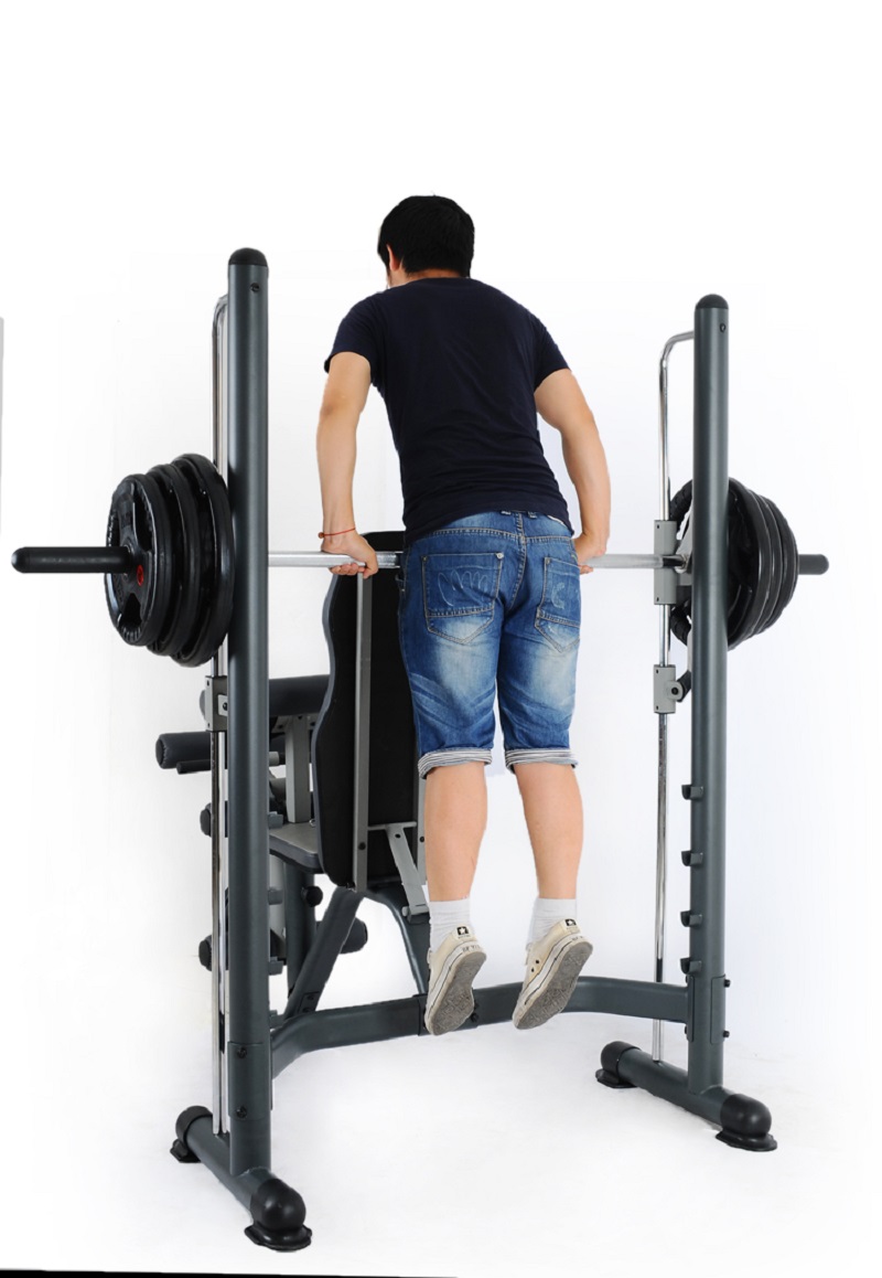Bài tập xà nâng người cùng ghế tập tạ đa năng Power Rack FX32