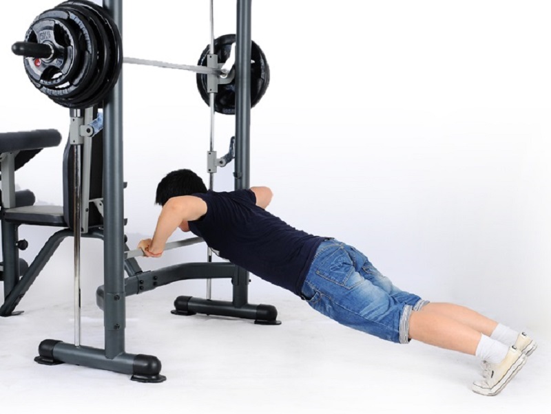 Bài tập hít đất cùng ghế tập tạ đa năng Power Rack FX32