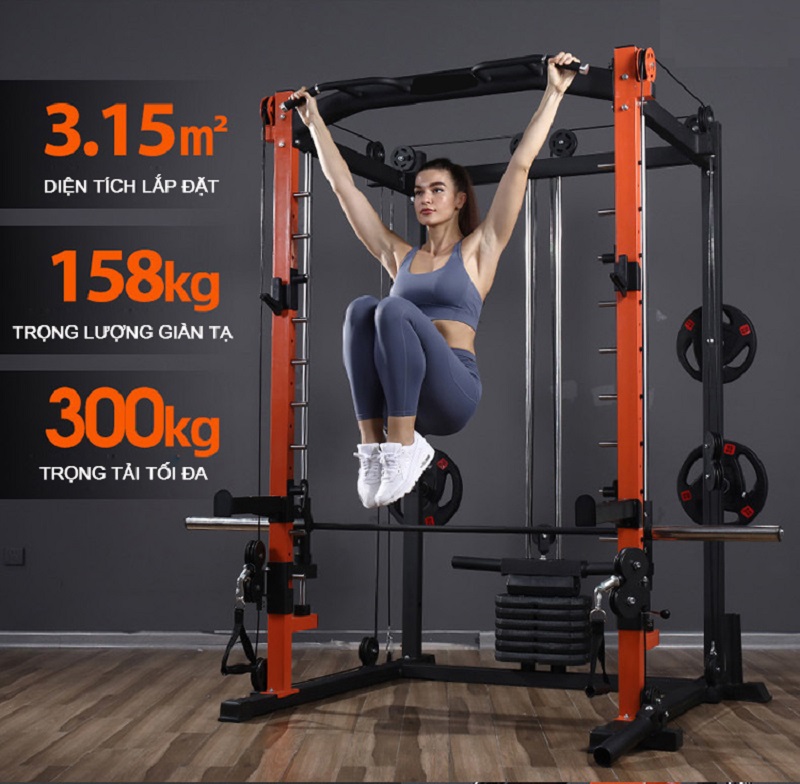 Hình ảnh tải trọng thực của giàn tạ đa năng cao cấp K1