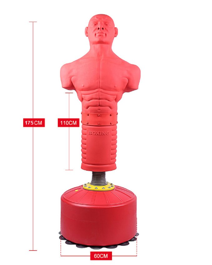 Hình ảnh kích thước chuẩn của hình nộm người tập võ Silicone