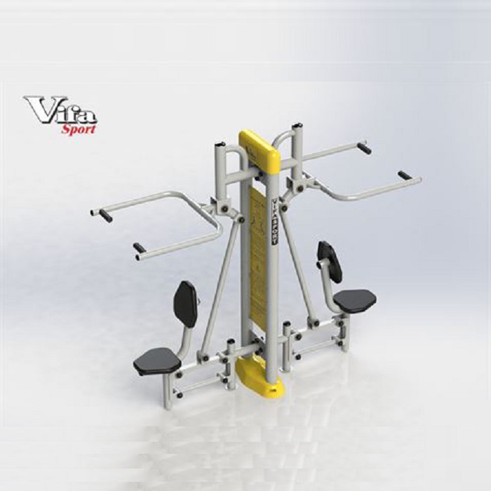 Hình ảnh về Kéo tay 712112 - Thiết bị thể thao công viên cao cấp trụ đôi