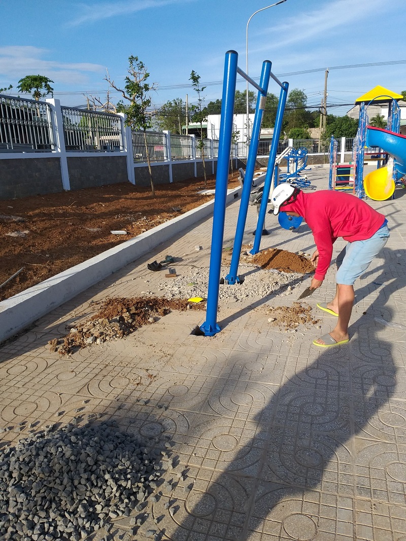 Hình ảnh thi công và lắp đặt thiết bị ngoài trời hiệu quả