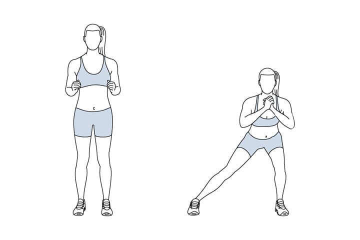 Bài tập Side or lateral lunge