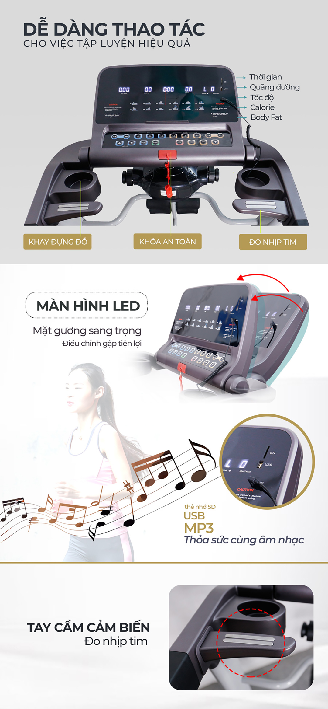 Zasami Felice KZ-G3460 dễ dàng thao tác tập luyện thật hiệu quả