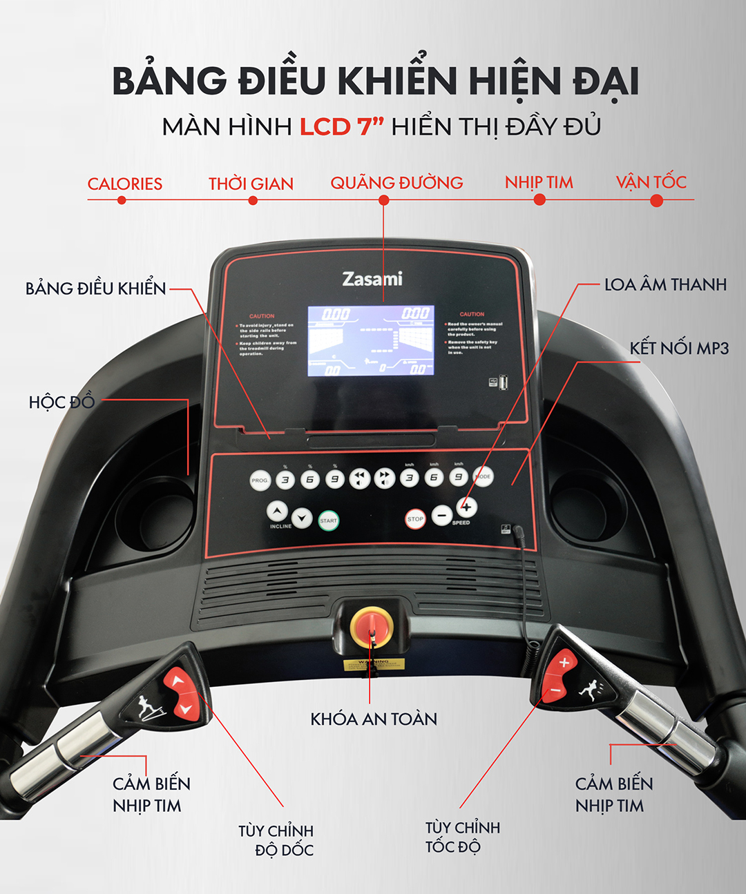 Zasami KZ-C201 có bảng điều khiển hiện đại dễ dàng sử dụng
