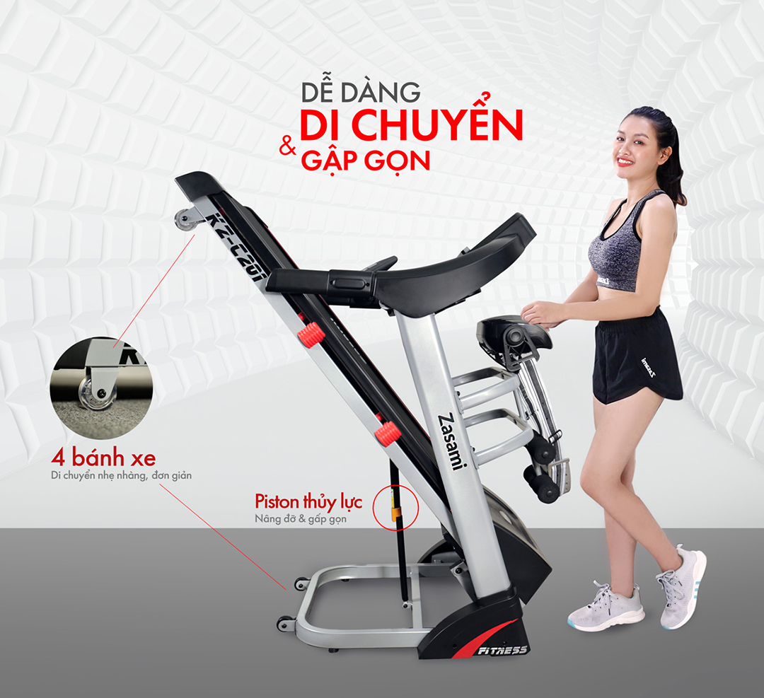 Với Zasami KZ-C201 dễ dàng gấp gọn hơn giúp tiết kiệm diện tích không gian trong nhà