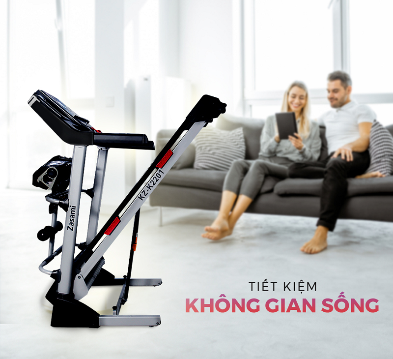 Máy chạy bộ đa năng Zasami KZ-K2201 tiết kiệm không gian sống