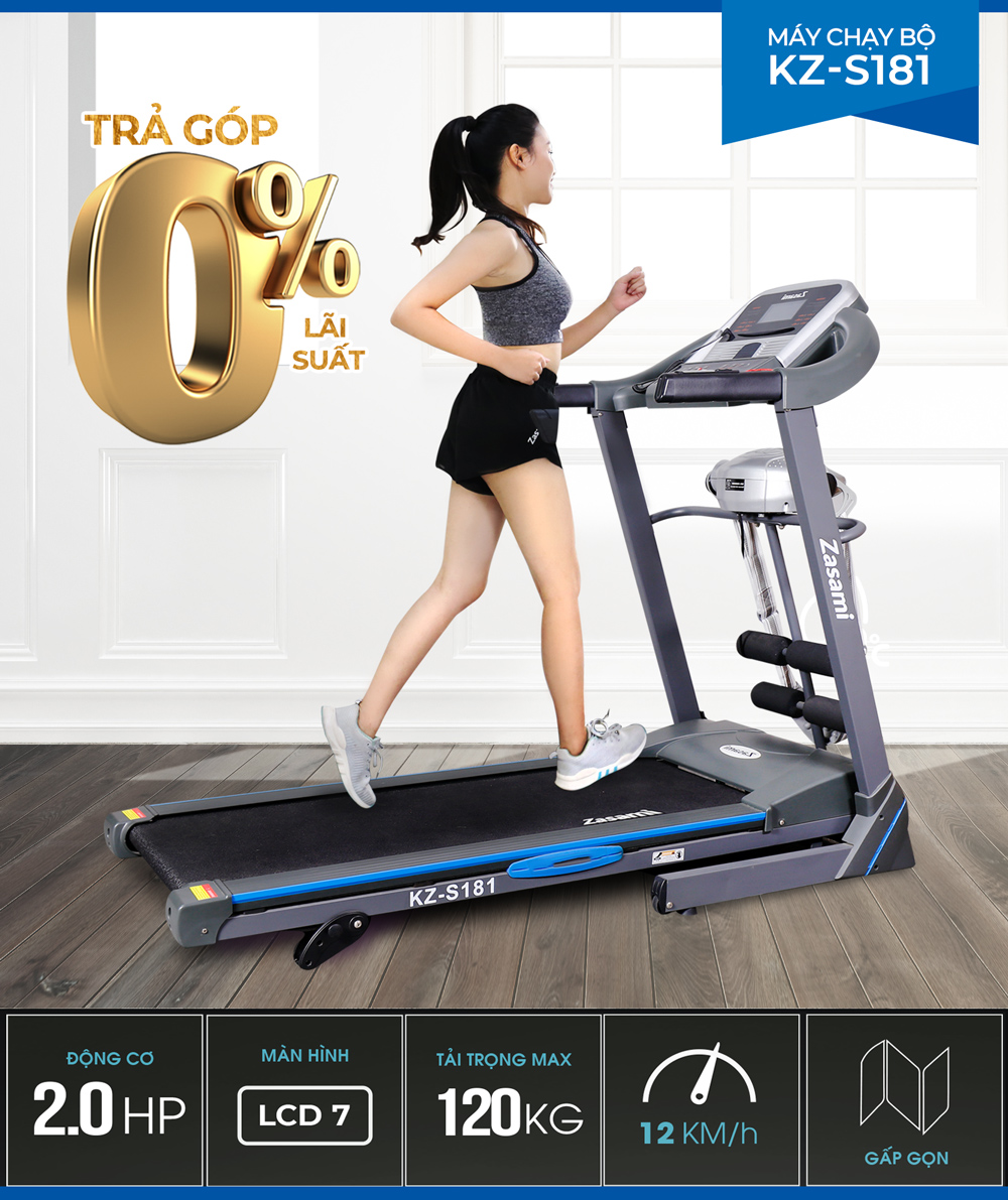 Máy chạy bộ đa năng Zasami KZ-S181 thiết kế hiện đại sang trọng
