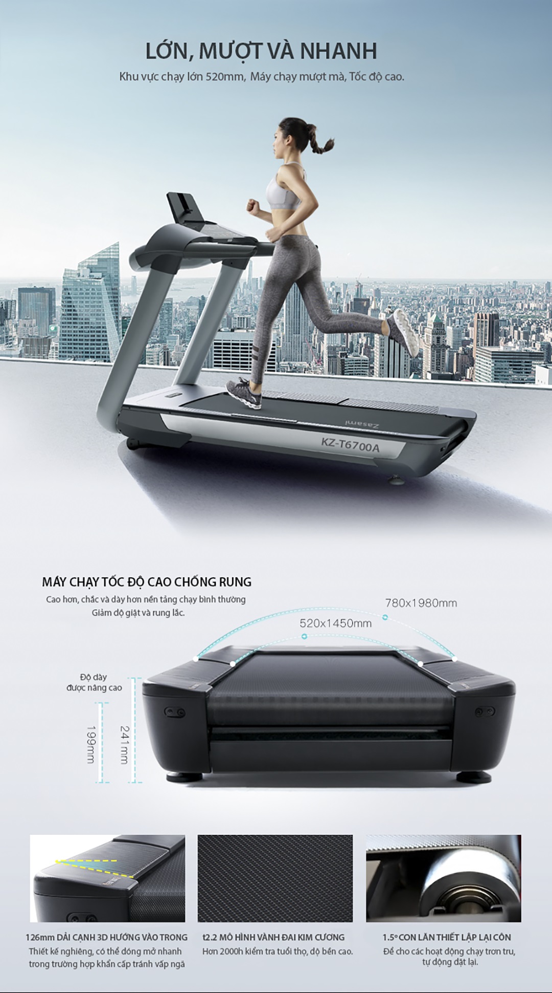 Zasami KZ-T6700A có tốc độ cao chống rung