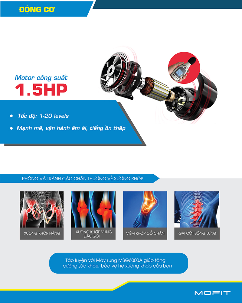 Động cơ của Máy rung massage MOFIT MSG 6000A