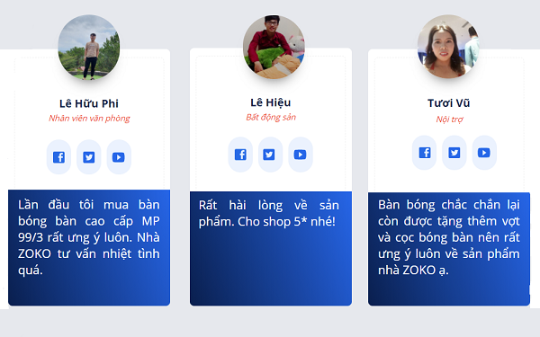 Ý KIẾN KHÁCH HÀNG TẠI ZOKO SPORT