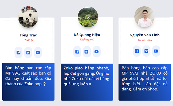 Ý KIẾN KHÁCH HÀNG TẠI ZOKO SPORT