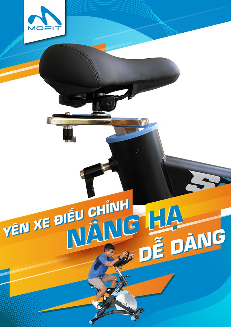 Xe đạp tập địa hình cao cấp MOFIT SPINNING BIKE 020 - yên xe
