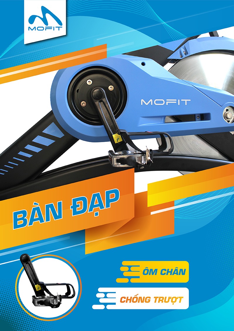 Xe đạp tập địa hình cao cấp MOFIT SPINNING BIKE 020 - trục xe