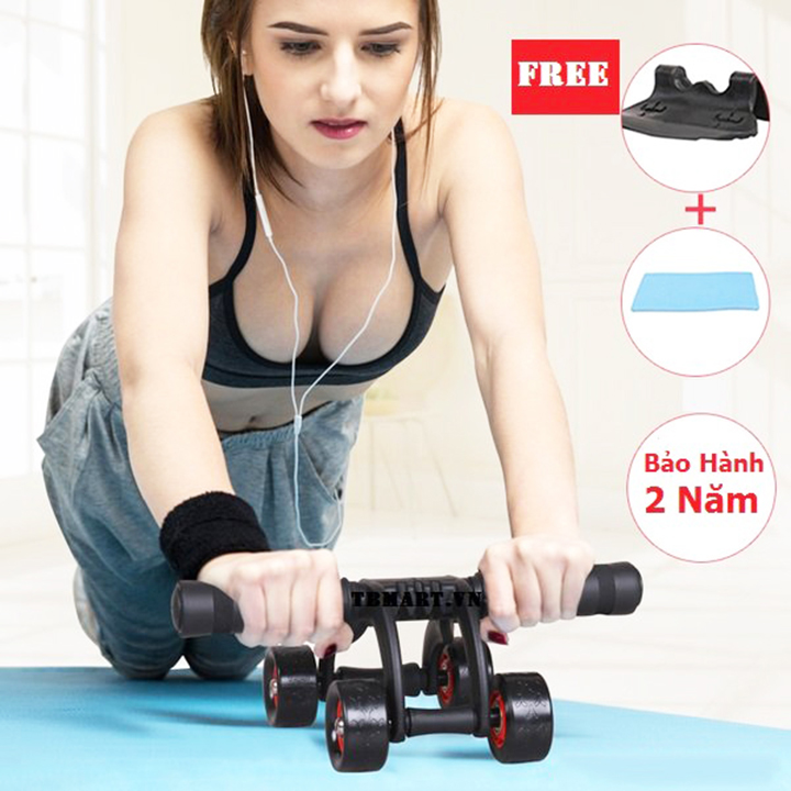Sử dụng con lăn tập cơ bụng 4 bánh thật đúng cách