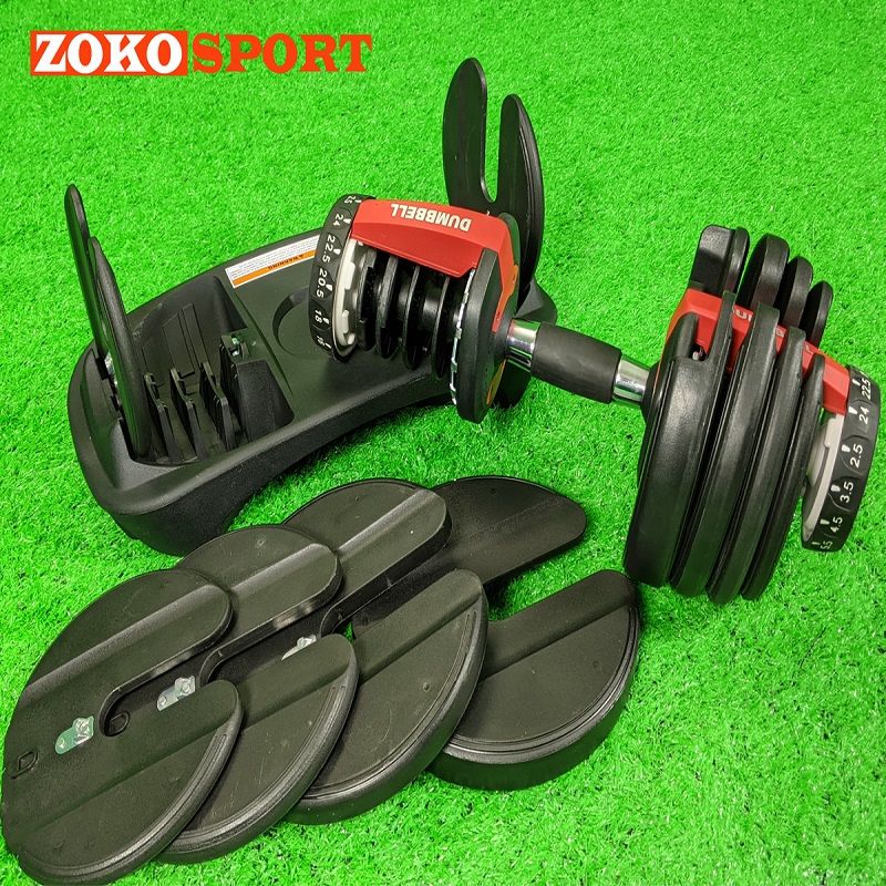 Chi tiết khi lắp ghép tạ tay dumbbell Bowflex