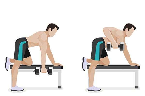  Động tác Dumbbell single-arm rows