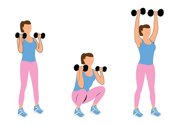 Động tác Dumbbell shoulder press