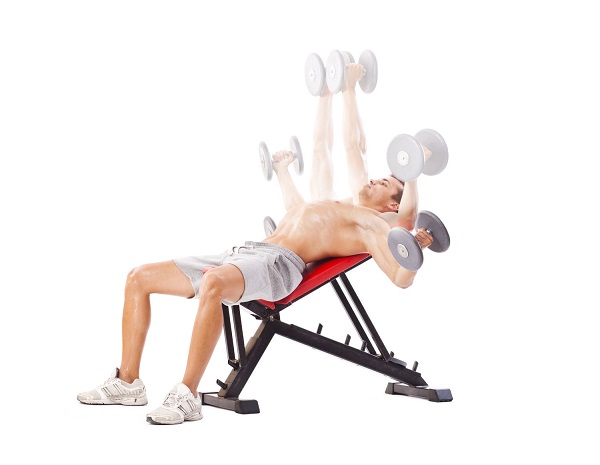 Bài tập ép ngực dốc với tạ đơn - Incline chest fly