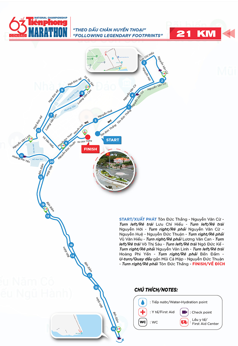 Cung đường chạy 21km của Tiền Phong Marathon 2022