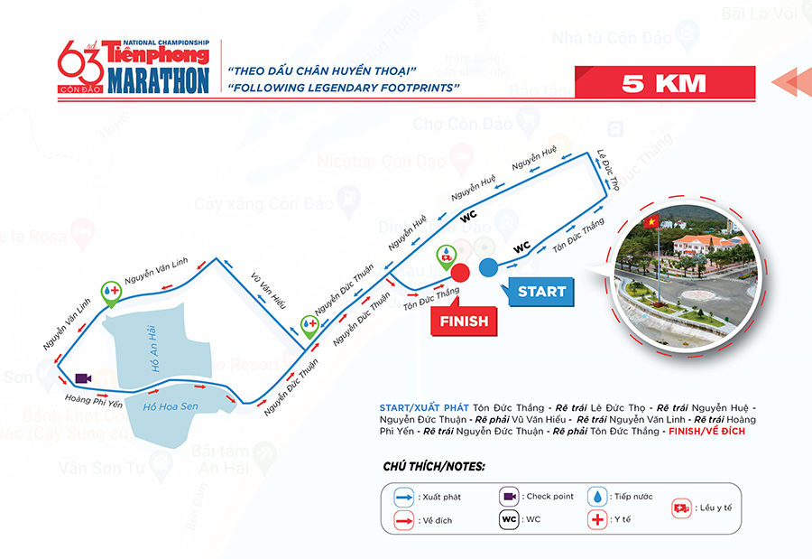 Cung đường chạy 5km của Tiền Phong Marathon 2022