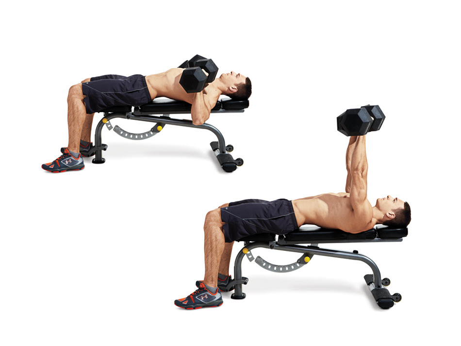 Bài tập đẩy tạ tay - Dumbbell Bench Press