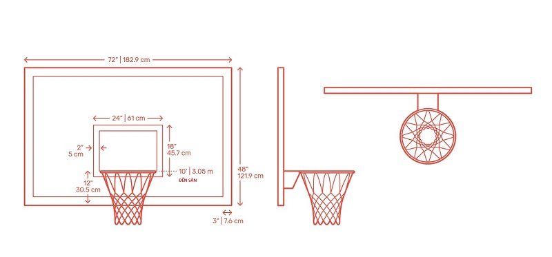Bản vẽ về vành bóng rổ